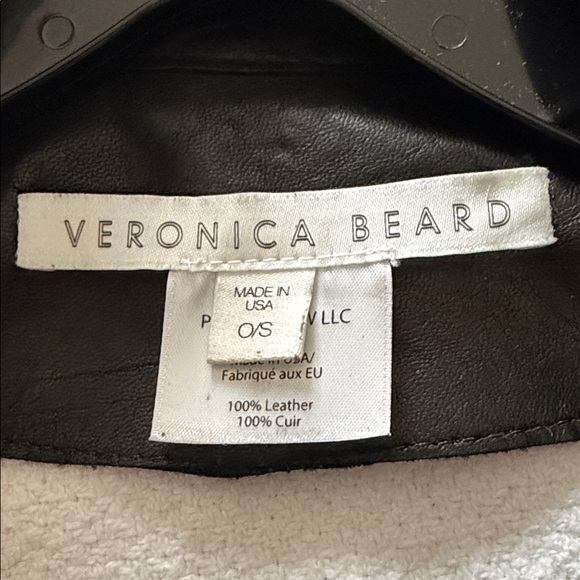 Veronica Beard Black Leather Moto Dickey - Picture 4 of 6
